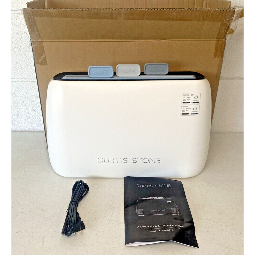 Curtis Stone UV Knife Block With Cutting Boards & Cutting Board Holder Sanitary